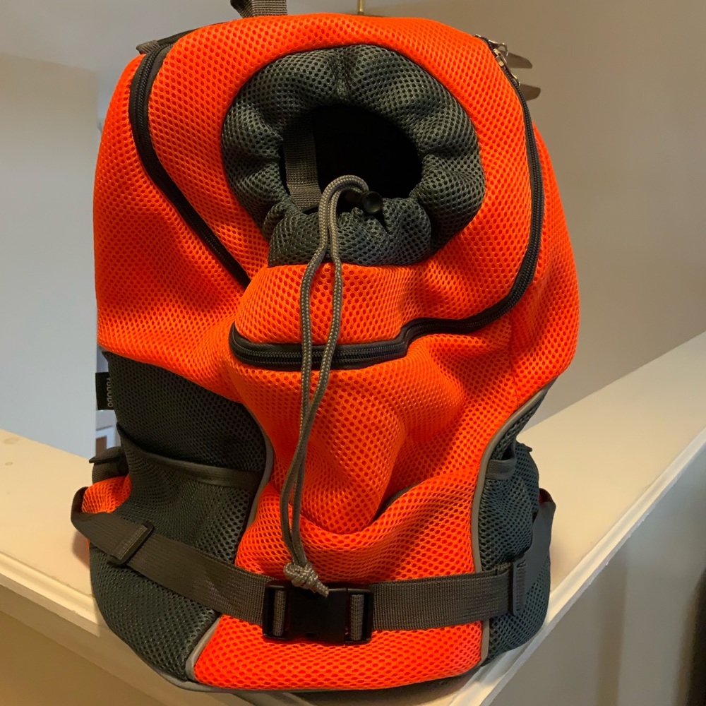 Orange and Gray Mesh Backpack